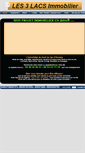 Mobile Screenshot of les3lacsimmobilier.fr