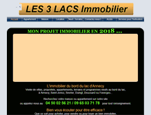 Tablet Screenshot of les3lacsimmobilier.fr